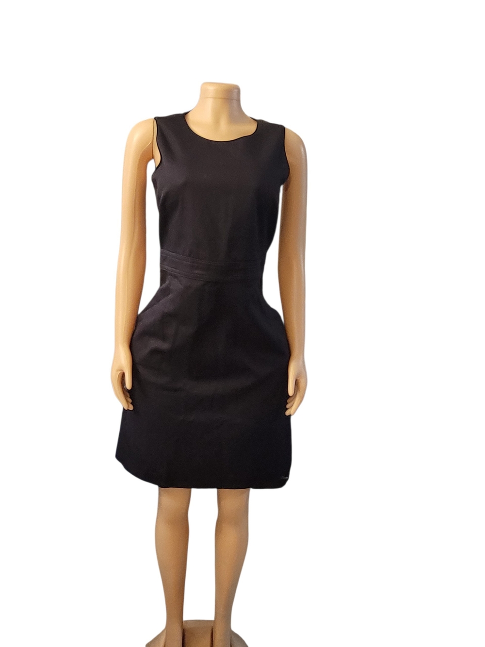 Tory Burch Womens Sleeveless Blue Colored Sheath Dress, Size 12 Comfort